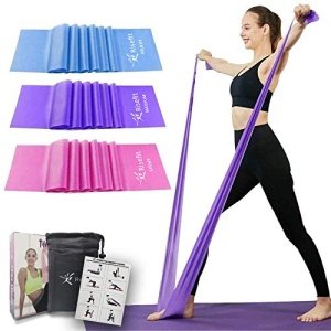 Therapy Flat Resistance Bands Set, Exercise Stretch Bands for Stretching