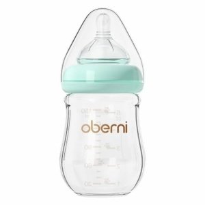 Glass Baby Bottles, Anti Colic Breastfeeding Bottle with Natural Response Nipple